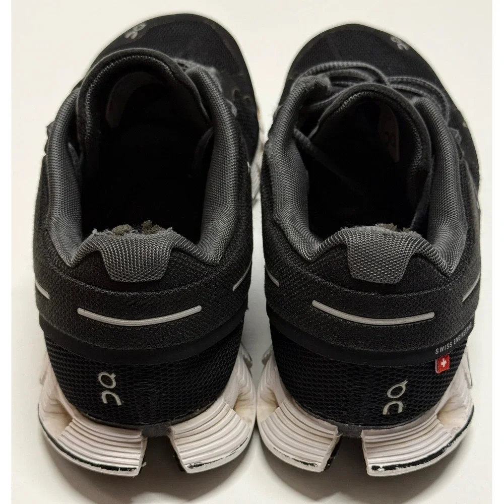 On Cloud Swift Running Shoes Womens 8.5 Black White Swiss Engineering Sneakers